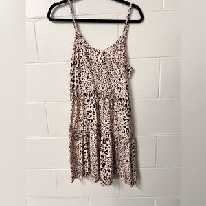 SHEIN Pink Animal Print Mini Dress